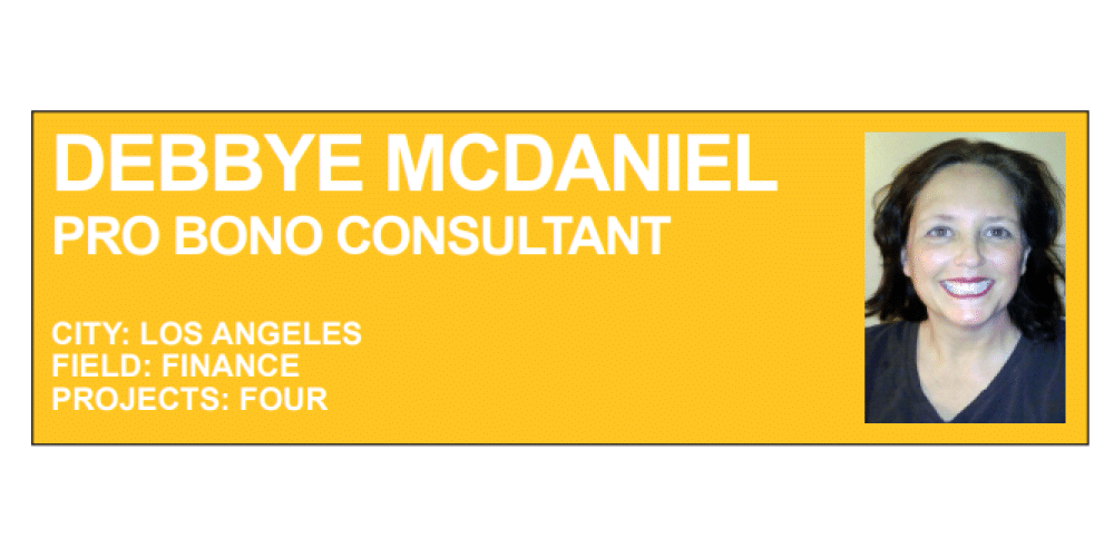 Pro bono consultant: Debbye Mcdaniel