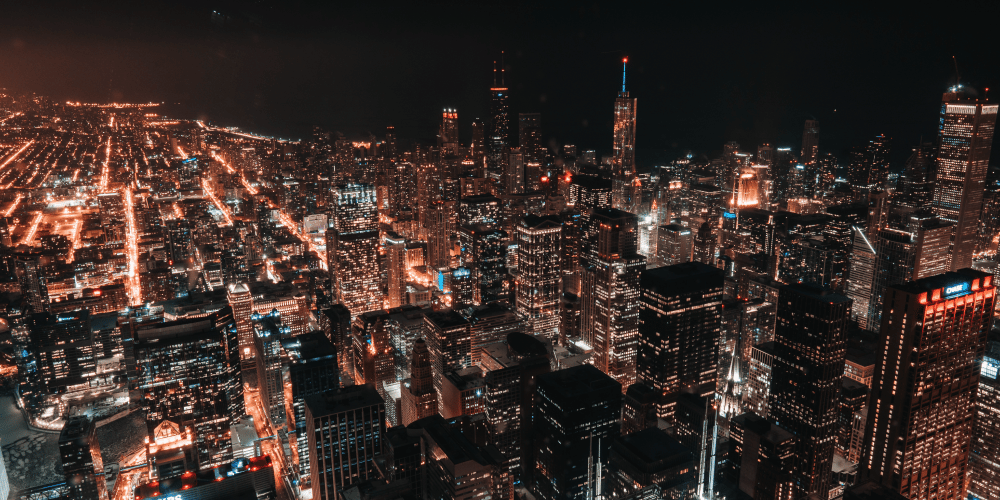 bird-eye view of Chicago