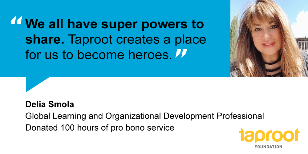 People of Pro Bono Delia Smola: We all have super powers to share.