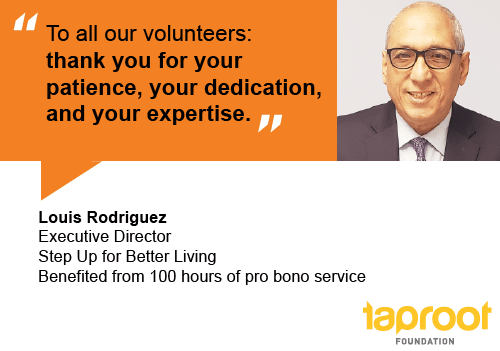 Louis Rodriguez shares the success of his pro bono projects.