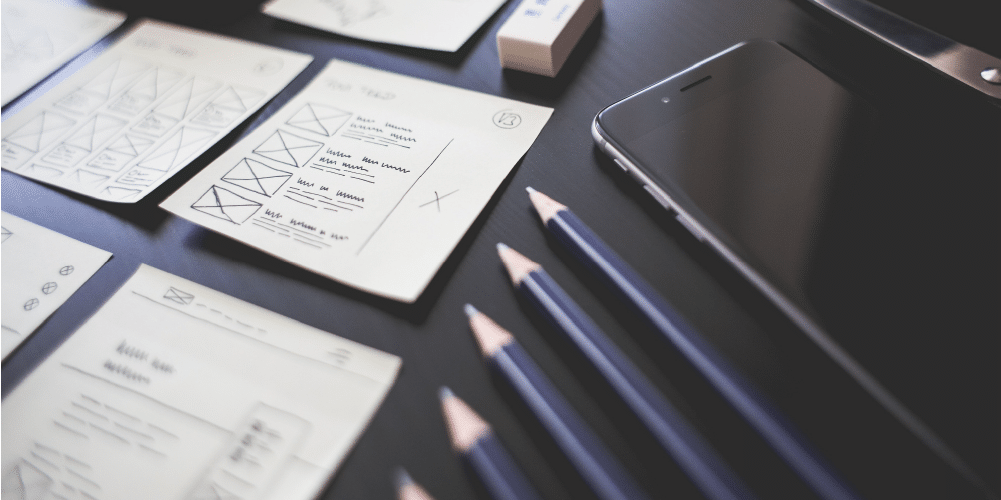pencils and notes on a desk