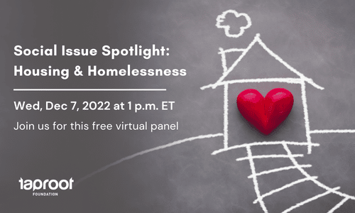 Social Issue Spotlight Housing & Homelessness panel information